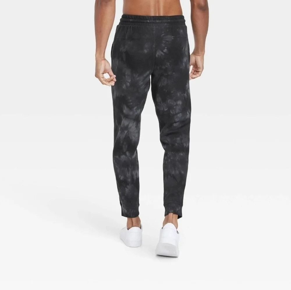 NWT All in Motion Men's French Terry Premium Joggers Size XXL Gray Tie-Dye